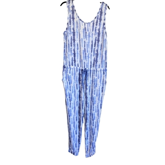 1X Koolaburra by UGG Sleeveless Tie Dye Waist Drawstring Jumpsuit with Pockets - Picture 2 of 5